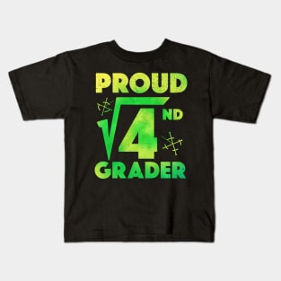 Proud 2nd Grader Square Root of 4 Teachers Students Kids T-Shirt